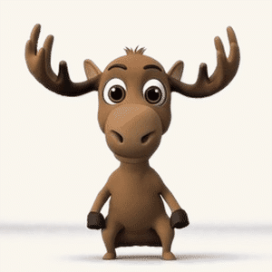 BoostMoose raising his elbows up