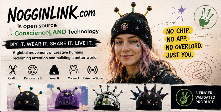 NogginLINK.com is open source ConscienceLAND Technology, DIY it, wear it, share it, live it
